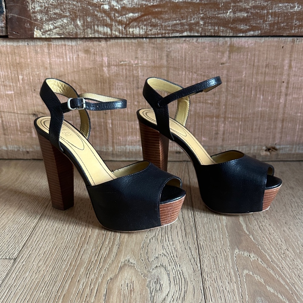 SEE by Chloé Vintage Platform Leather Heels